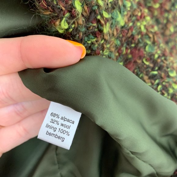 Peruvian Connection green double breasted coat 8 - Picture 4 of 5